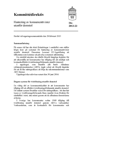 Omslaget till dir. 2013:23