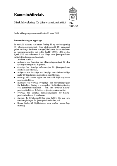 Omslaget till dir. 2013:32