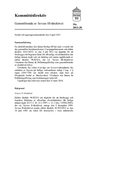 Omslaget till dir. 2013:38