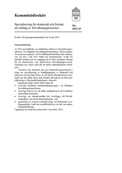 Omslaget till dir. 2013:49