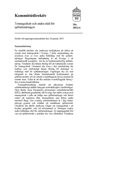 Omslaget till dir. 2013:6