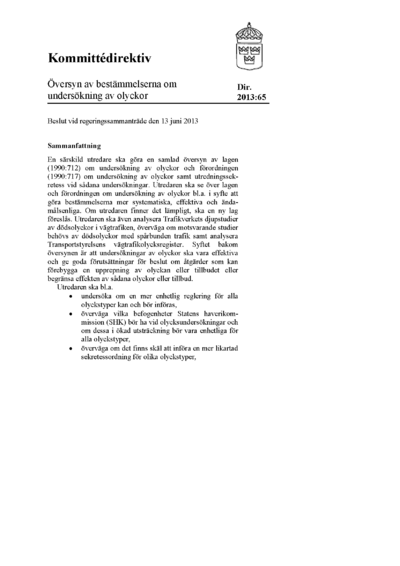 Omslaget till dir. 2013:65