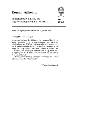 Omslaget till dir. 2013:7