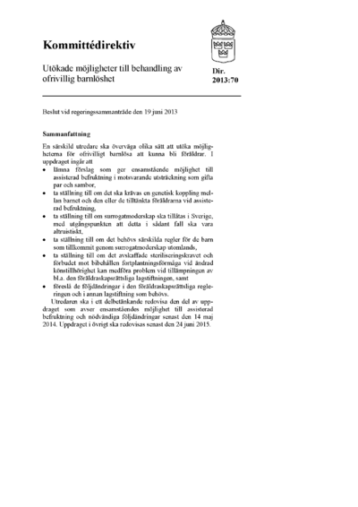 Omslaget till dir. 2013:70