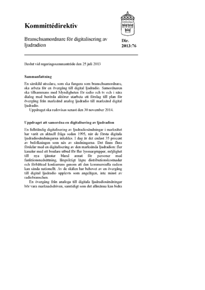 Omslaget till dir. 2013:76