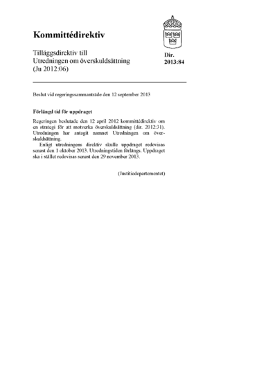 Omslaget till dir. 2013:84