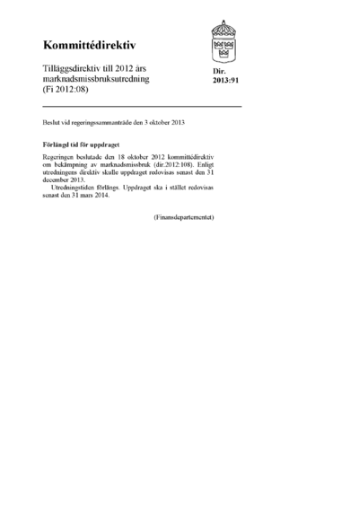 Omslaget till dir. 2013:91