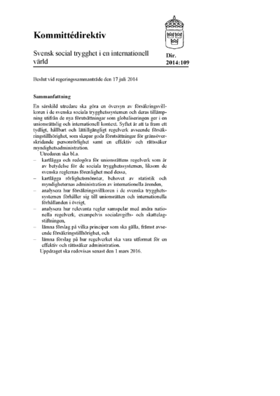 Omslaget till dir. 2014:109