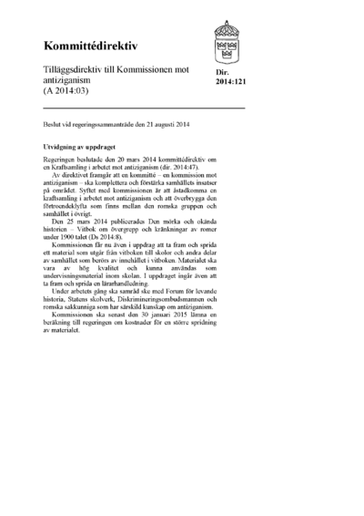 Omslaget till dir. 2014:121
