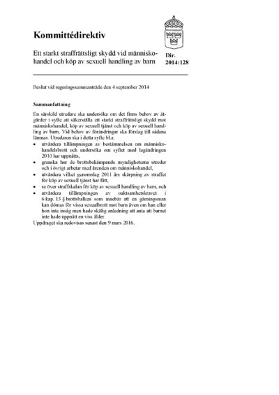 Omslaget till dir. 2014:128