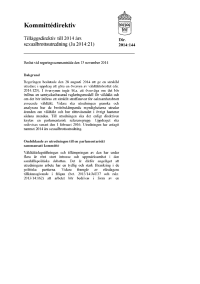 Omslaget till dir. 2014:144