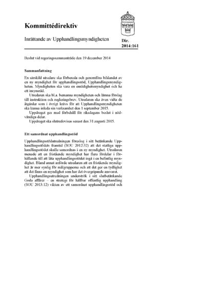 Omslaget till dir. 2014:161