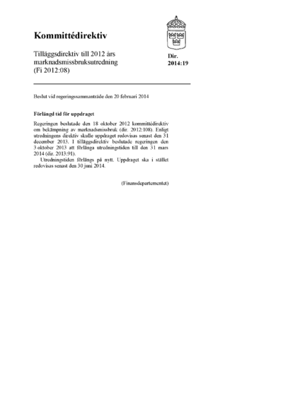 Omslaget till dir. 2014:19