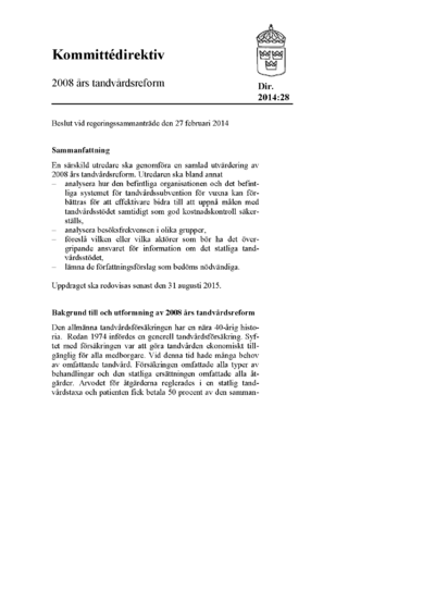 Omslaget till dir. 2014:28