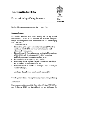 Omslaget till dir. 2014:35