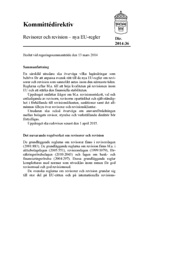 Omslaget till dir. 2014:36