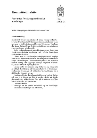 Omslaget till dir. 2014:43