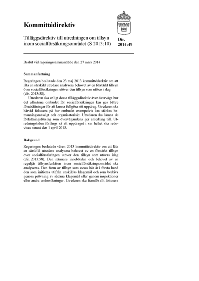 Omslaget till dir. 2014:49