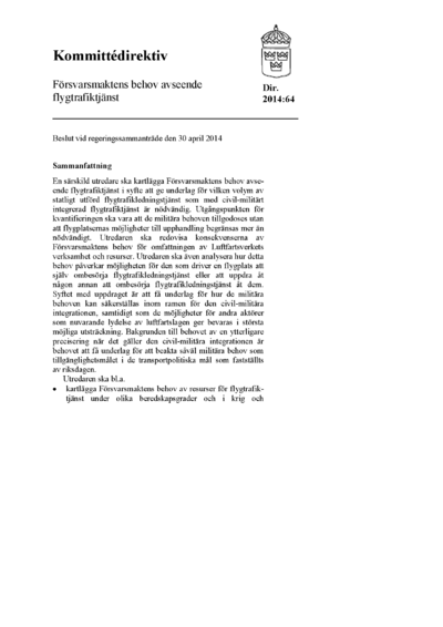 Omslaget till dir. 2014:64