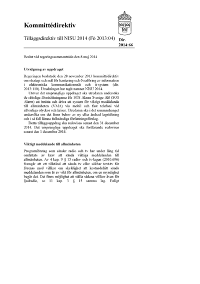 Omslaget till dir. 2014:66