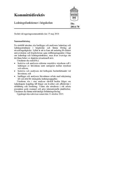 Omslaget till dir. 2014:70