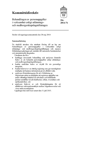 Omslaget till dir. 2014:76