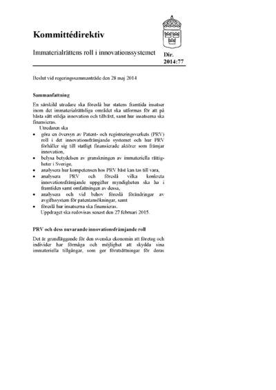 Omslaget till dir. 2014:77