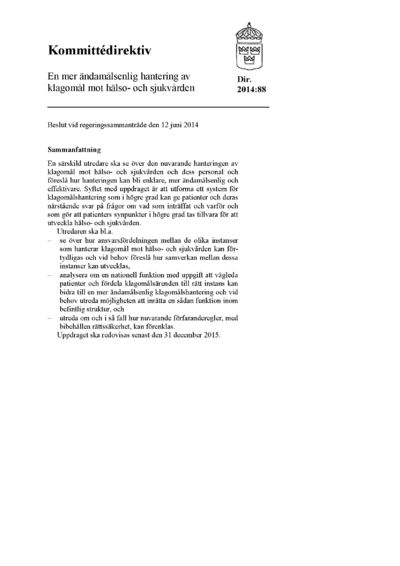 Omslaget till dir. 2014:88