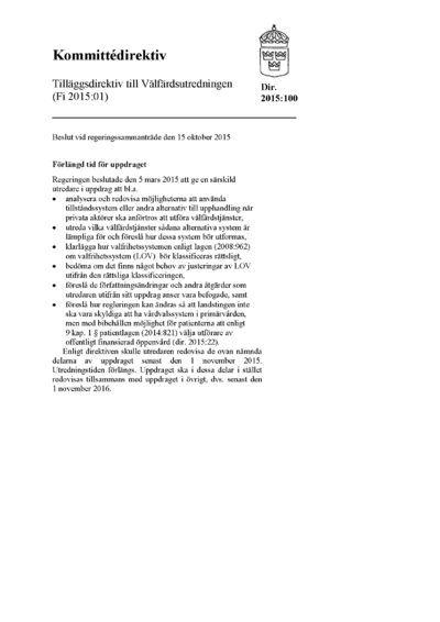 Omslaget till dir. 2015:100