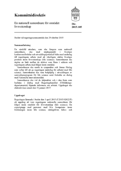 Omslaget till dir. 2015:105