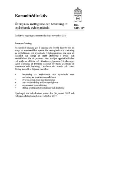 Omslaget till dir. 2015:107