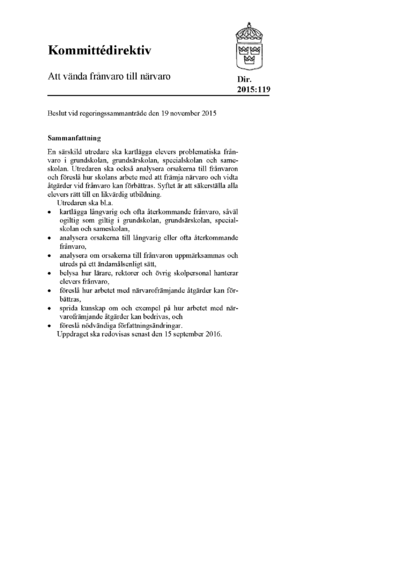 Omslaget till dir. 2015:119