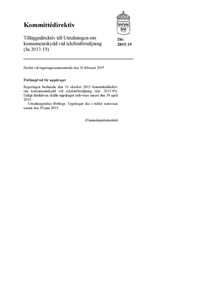 Omslaget till dir. 2015:19