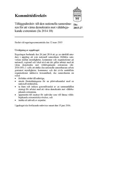 Omslaget till dir. 2015:27