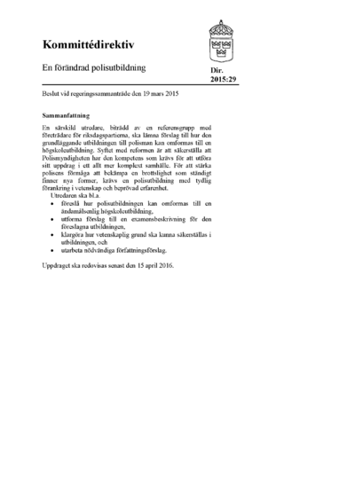 Omslaget till dir. 2015:29