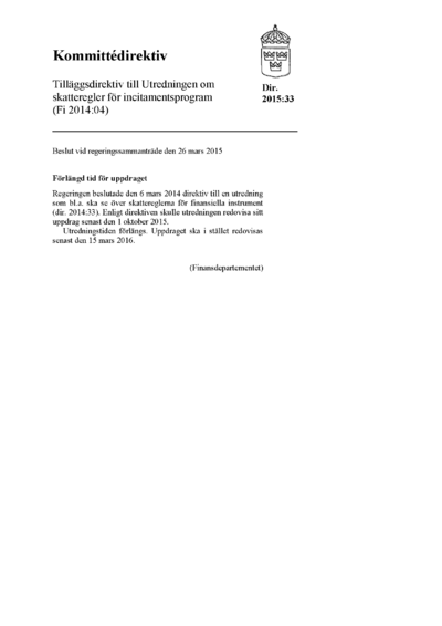 Omslaget till dir. 2015:33