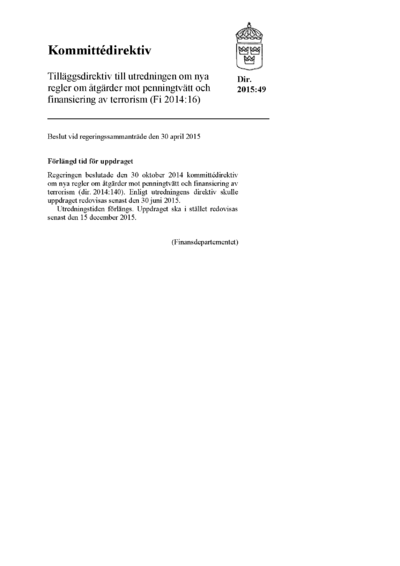 Omslaget till dir. 2015:49