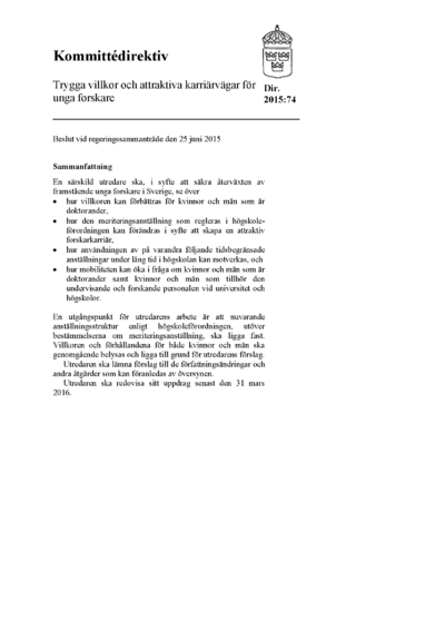 Omslaget till dir. 2015:74