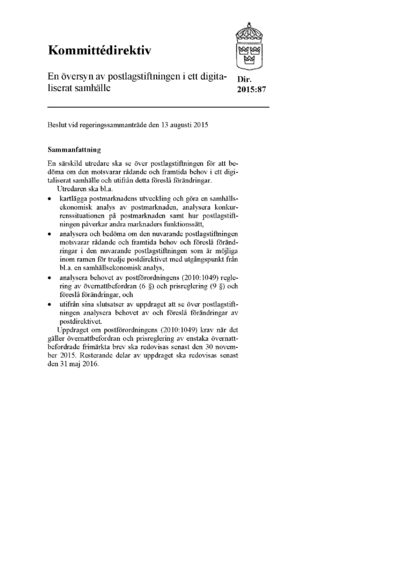 Omslaget till dir. 2015:87
