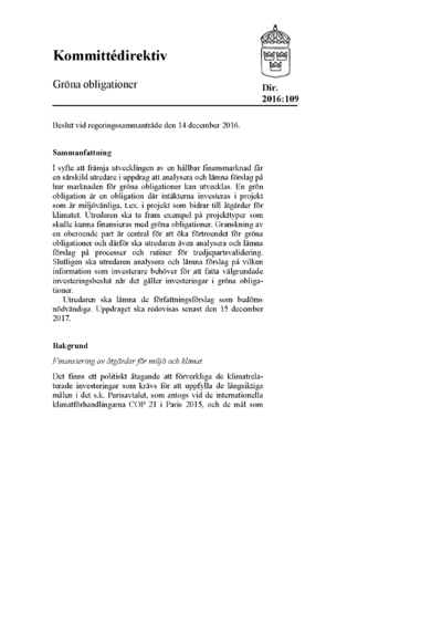Omslaget till dir. 2016:109