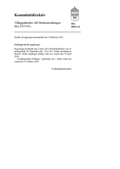 Omslaget till dir. 2016:14