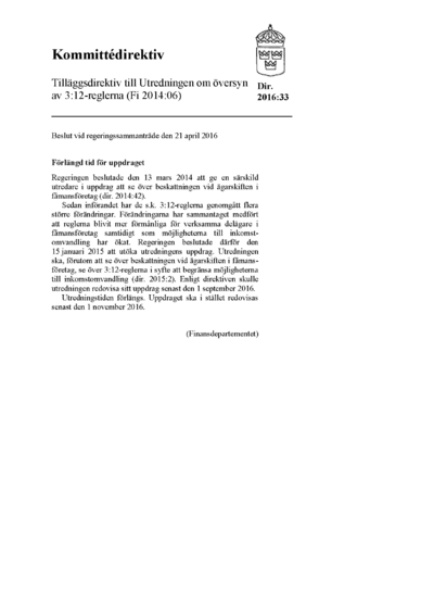 Omslaget till dir. 2016:33