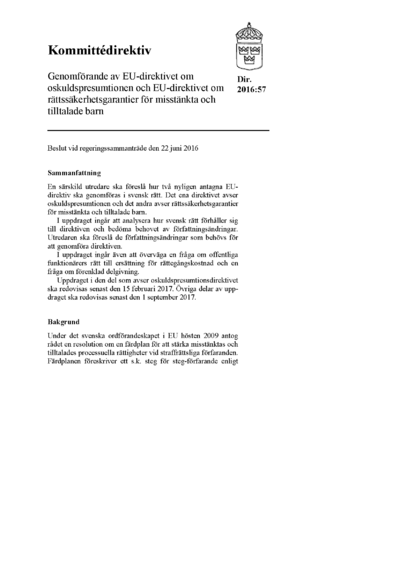 Omslaget till dir. 2016:57