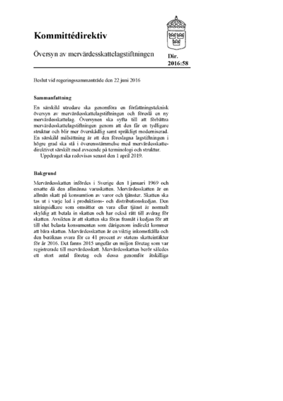 Omslaget till dir. 2016:58