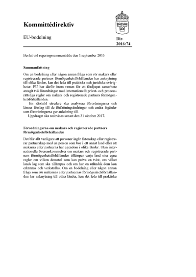 Omslaget till dir. 2016:74