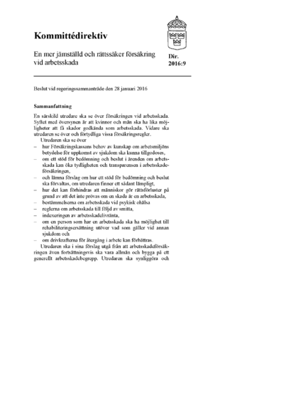 Omslaget till dir. 2016:9