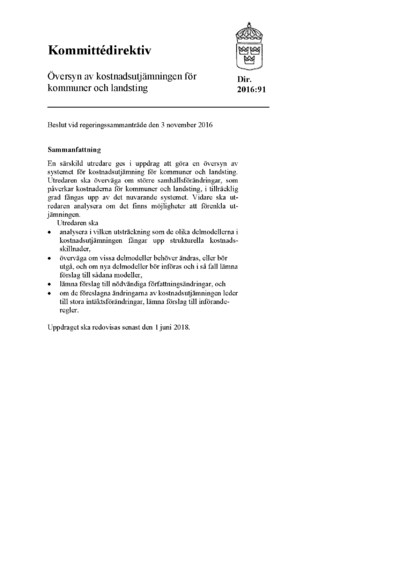 Omslaget till dir. 2016:91