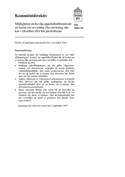 Omslaget till dir. 2016:92
