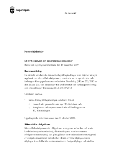 Omslaget till dir. 2019:107