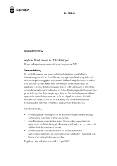 Omslaget till dir. 2019:54